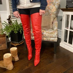 Fernando Berlin Rare red thigh high boots- MAKE AN OFFER!